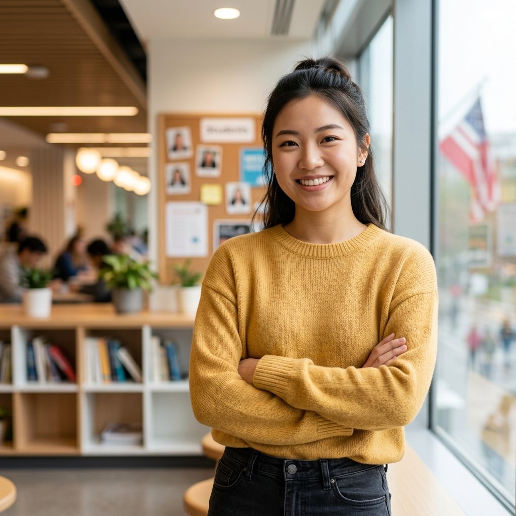 Student smiling